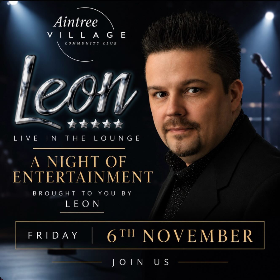 Aintree Village Community Club - Leon Live in the Lounge - Friday 6th November 2026
